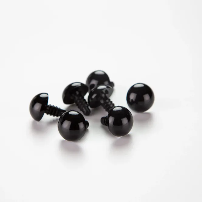 Hovedbilde Safety eyes / Bamseøyne 10 mm, svart