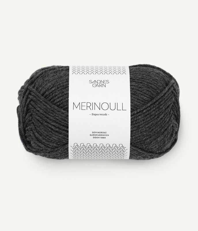 Merinoull 1055 Mørk Gråmelert