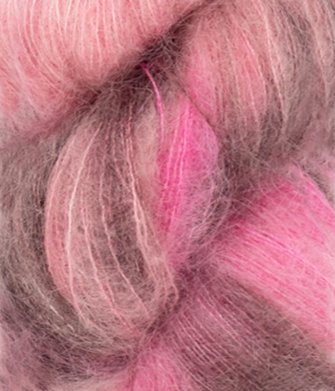 UT 4700 Tynn Silk Mohair Print Pink Berries 